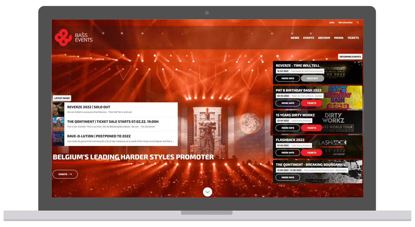 Nieuwe Bass Events website